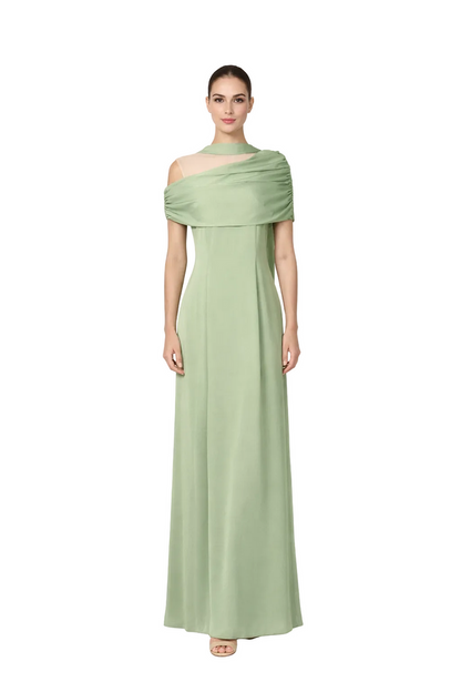 off-shoulder draped neckline maxi dress – BUTTER