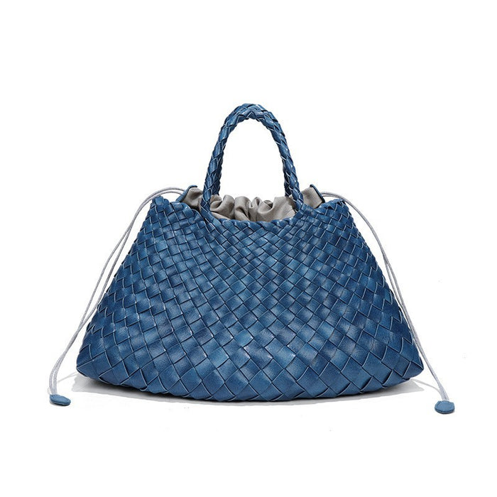 Oversized Woven Handbag – AZURE