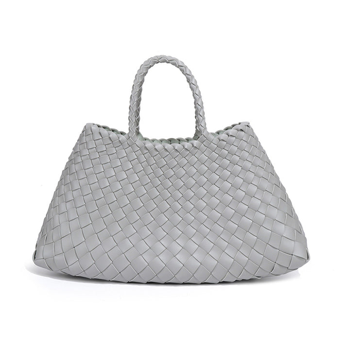 Oversized Woven Handbag – AZURE