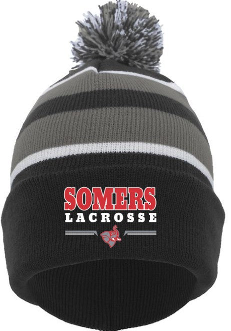 Pacific Headwear Knit Fold Over Pom Pom Beanie - Somers Lacrosse