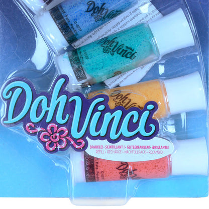 Close up of pack of glitter colour refills for Doh-Vinci