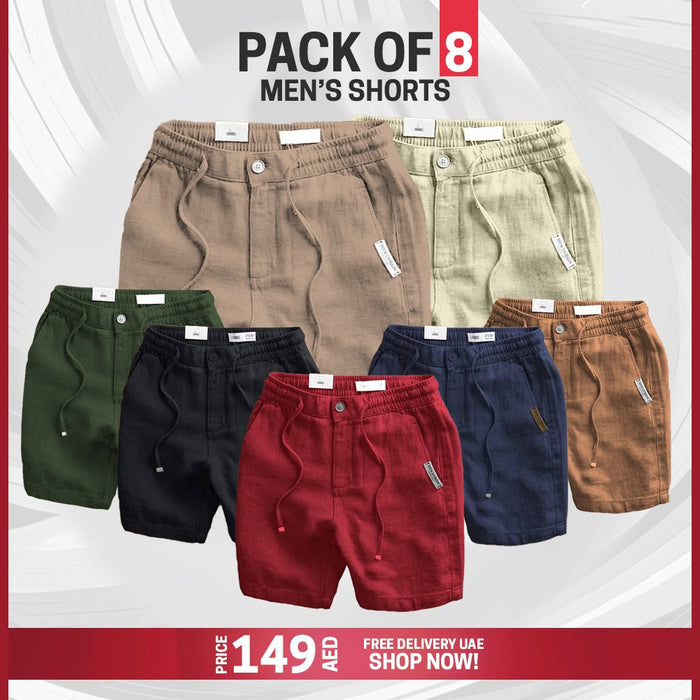 PACK OF 8 MEN'S CASUAL SHORTS
