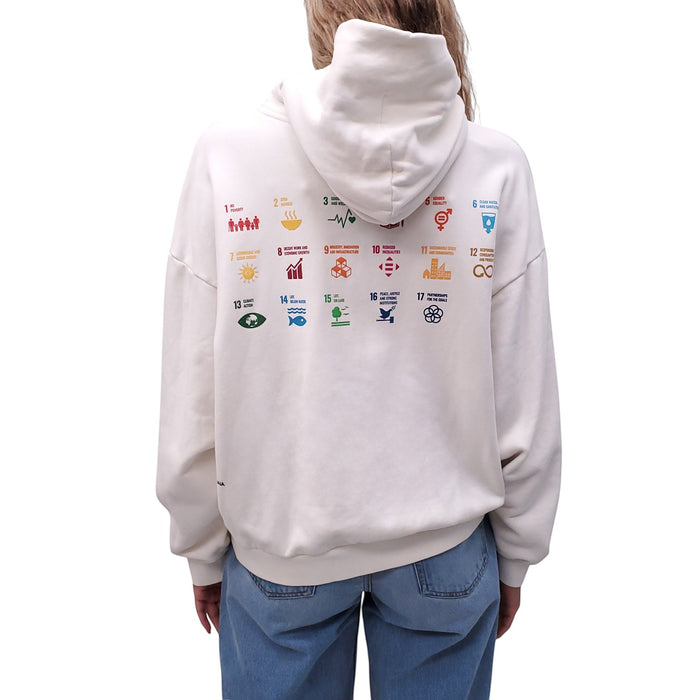 PANGAIA WHITE GRAPHIC SWEATSHIRT - SIZE M