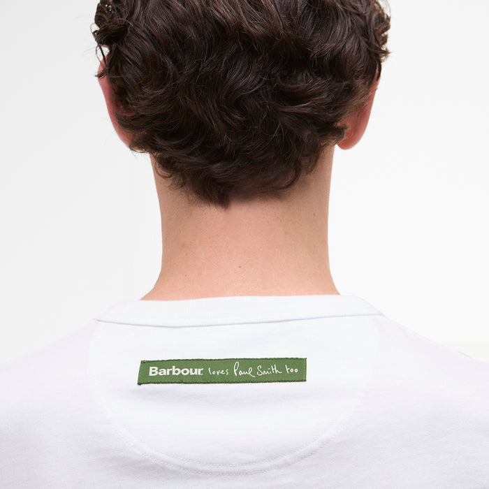 Paul Smith loves Barbour - Cow Print T-Shirt in White - Nigel Clare