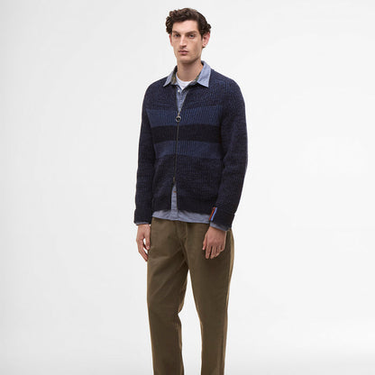 Paul Smith loves Barbour - Navy Knitted Bomber Jacket - Nigel Clare