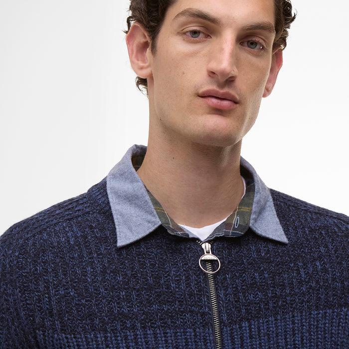 Paul Smith loves Barbour - Navy Knitted Bomber Jacket - Nigel Clare