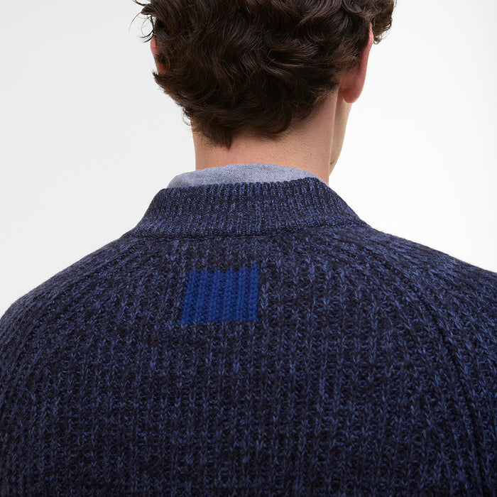 Paul Smith loves Barbour - Navy Knitted Bomber Jacket - Nigel Clare