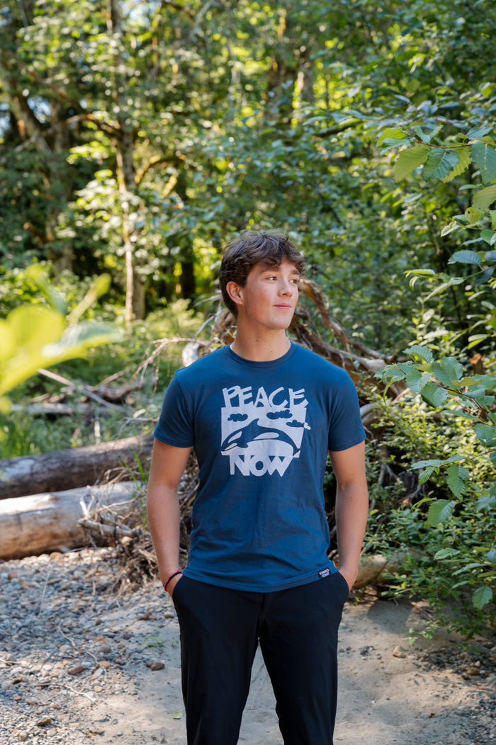 PEACE NOW -  100% Organic Cotton Unisex Tee - Midnight
