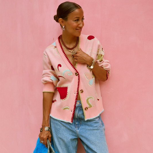 Pink Astra Hannah Cardigan
