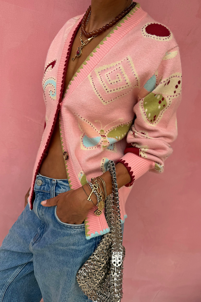 Pink Astra Hannah Cardigan