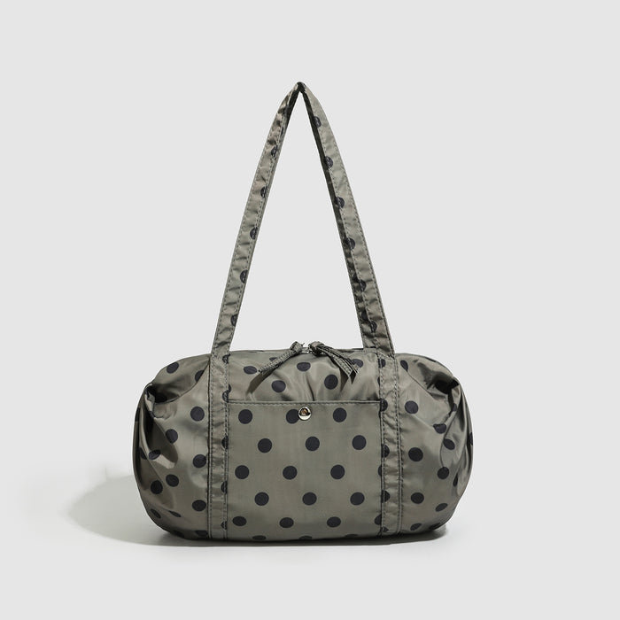 Polka Dot Nylon Travel Shoulder Bag - Lightweight