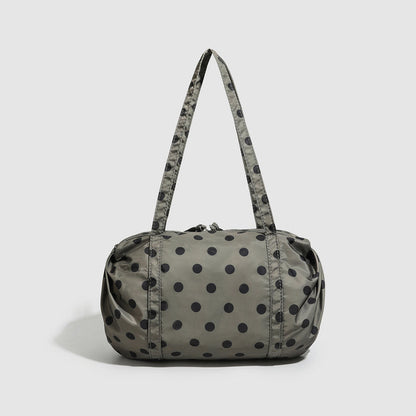 Polka Dot Nylon Travel Shoulder Bag - Lightweight