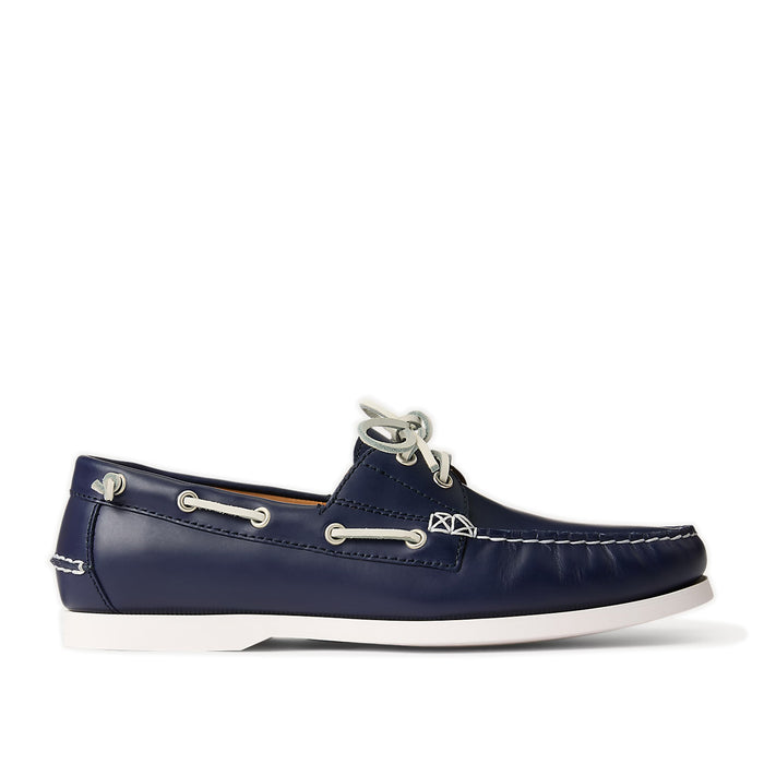 Polo Ralph Lauren - Merton Leather Boat Shoe in Navy - Nigel Clare