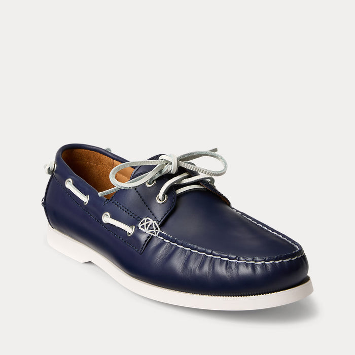 Polo Ralph Lauren - Merton Leather Boat Shoe in Navy - Nigel Clare