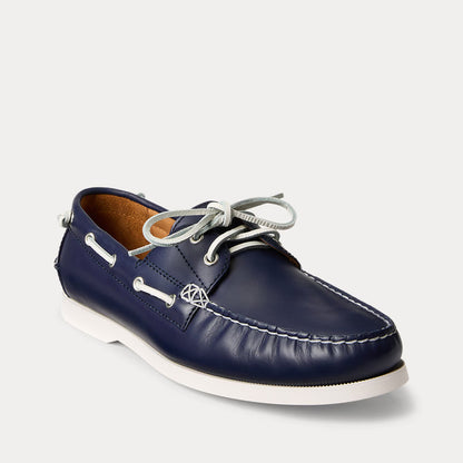 Polo Ralph Lauren - Merton Leather Boat Shoe in Navy - Nigel Clare