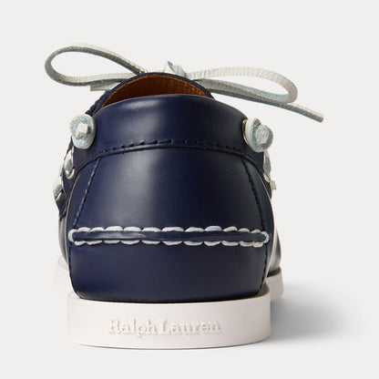 Polo Ralph Lauren - Merton Leather Boat Shoe in Navy - Nigel Clare
