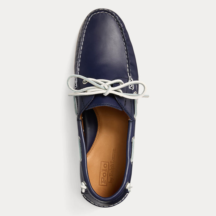 Polo Ralph Lauren - Merton Leather Boat Shoe in Navy - Nigel Clare