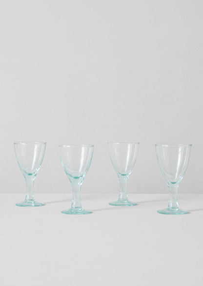 Recycled Bolivian Wine Glasses Set | Clear