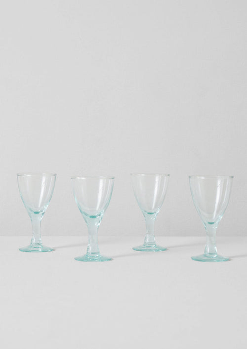 Recycled Bolivian Wine Glasses Set | Clear