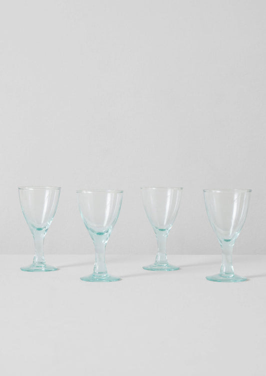 Recycled Bolivian Wine Glasses Set | Clear
