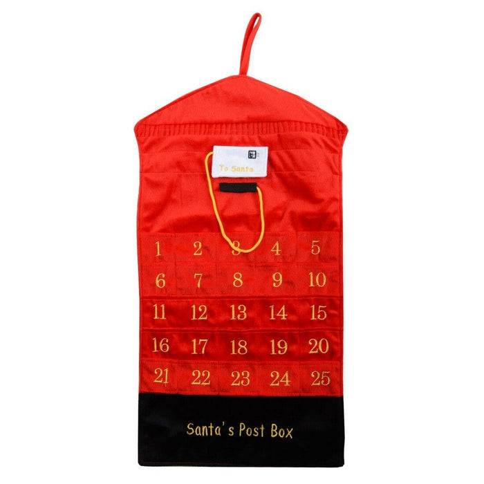 Red Post Box Advent Calendar Christmas Decoration New