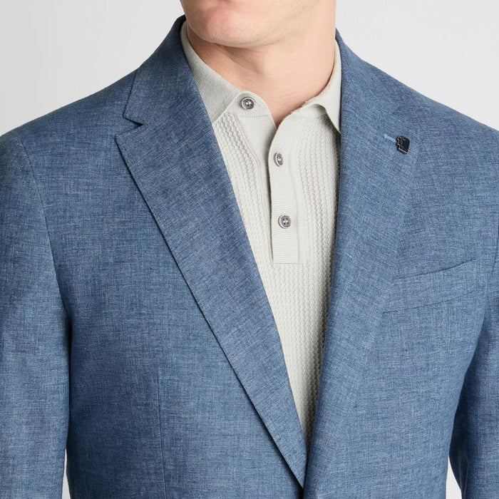 Remus - Alto Slim Fit Linen Blazer in Blue - Nigel Clare