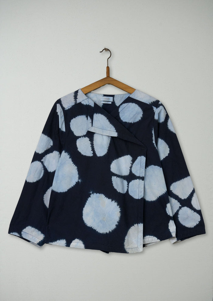 Reworn Shibori Cotton Shirt Size 10 (493) | Multi