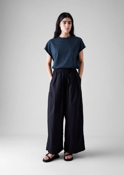 Rib Neck Sleeveless Tee | Raven Blue