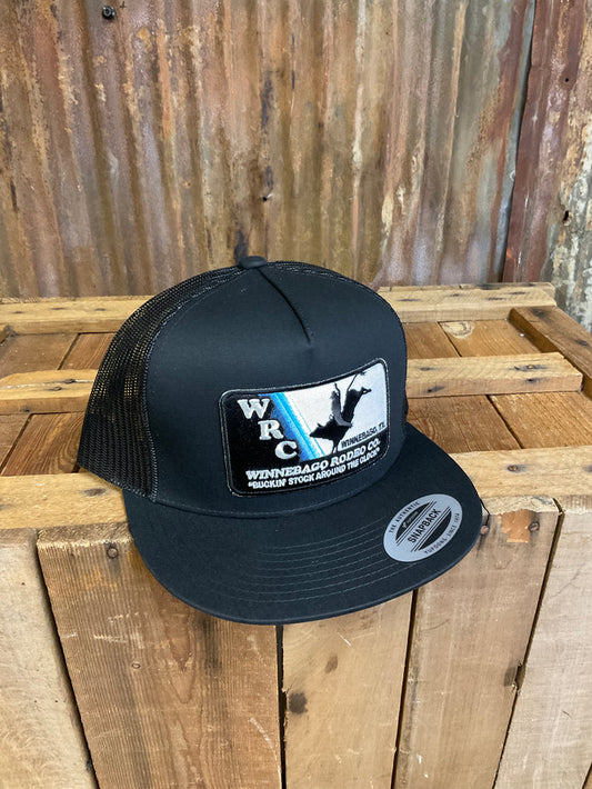 Rodeo Time Black WRC Bull Patch Ballcap