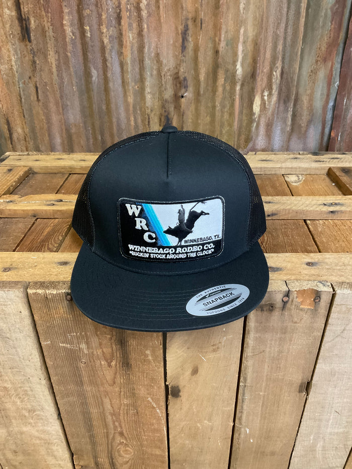 Rodeo Time Black WRC Bull Patch Ballcap