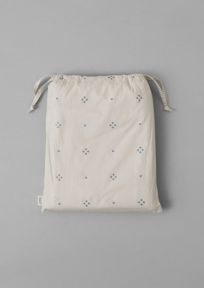 Rowan Print Duvet Cover | Ecru/Soft Blue