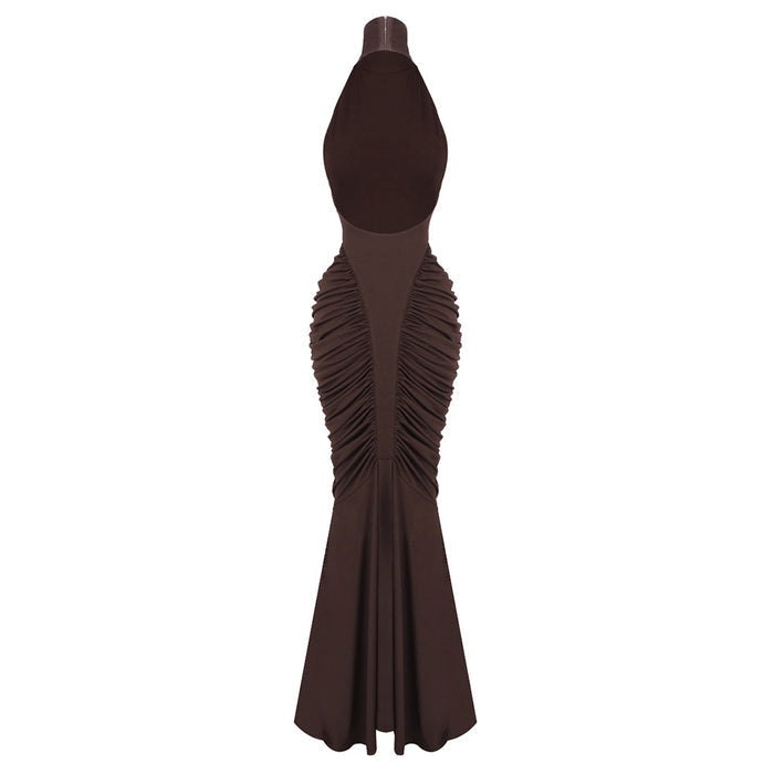 Ruched Sculpted Mermaid Gown — Ivory