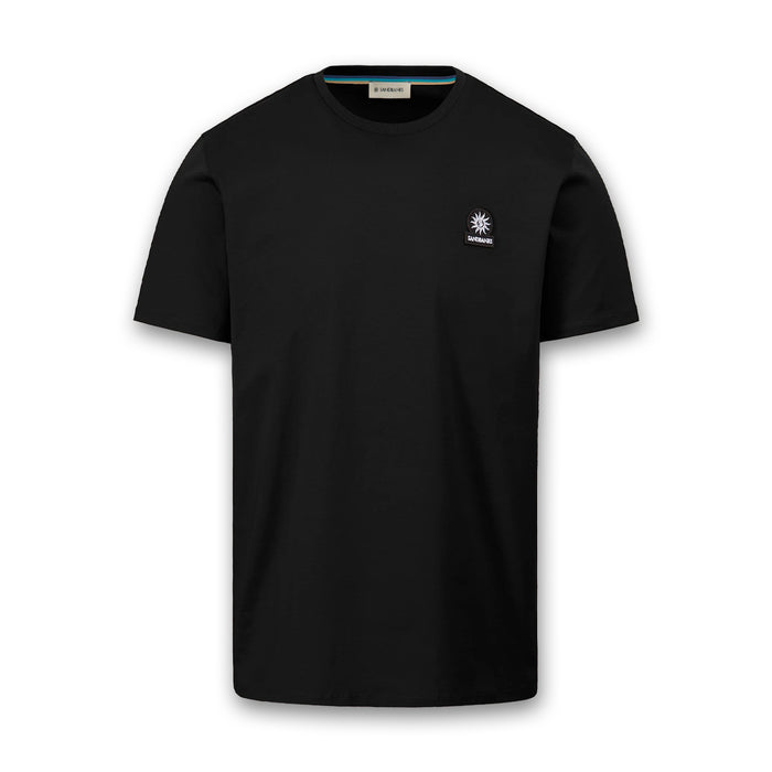 Sandbanks - Badge Logo T-Shirt in Black - Nigel Clare