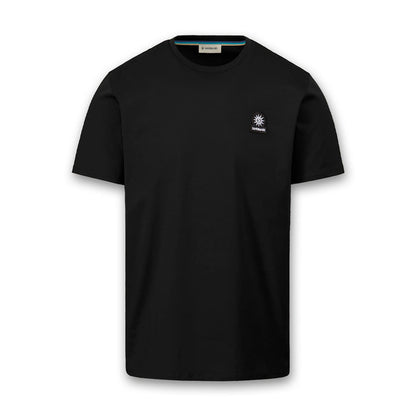 Sandbanks - Badge Logo T-Shirt in Black - Nigel Clare
