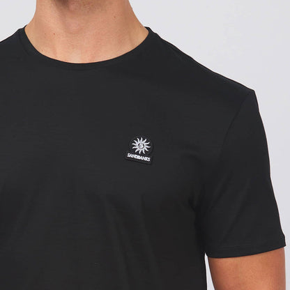 Sandbanks - Badge Logo T-Shirt in Black - Nigel Clare