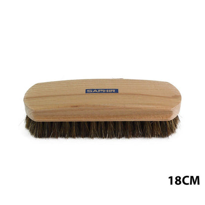 18cm Saphir brand horsehair brushe with varnished beechwood handles and natural brown bristles