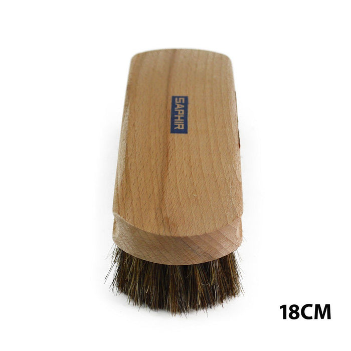 18cm Saphir brand horsehair brushe with varnished beechwood handles and natural brown bristles