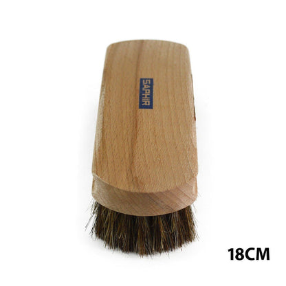 18cm Saphir brand horsehair brushe with varnished beechwood handles and natural brown bristles