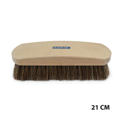 21cm Saphir brand horsehair brushe with varnished beechwood handles and natural brown bristles