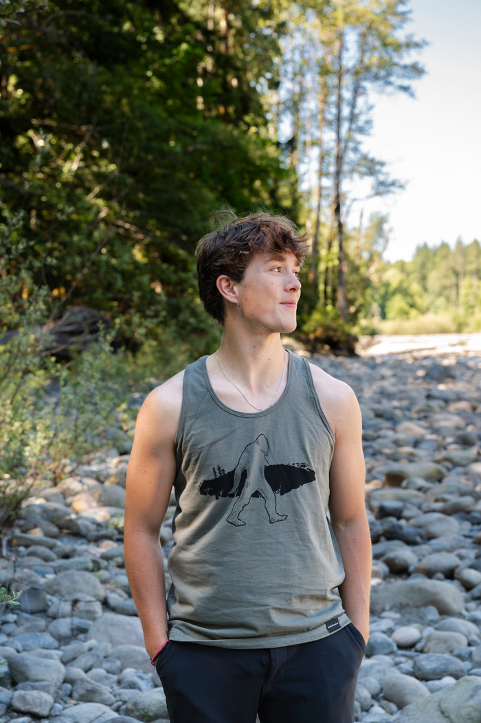 SASQUATCH VAN ISLE -  Unisex 100% Organic Cotton Tank - Sage
