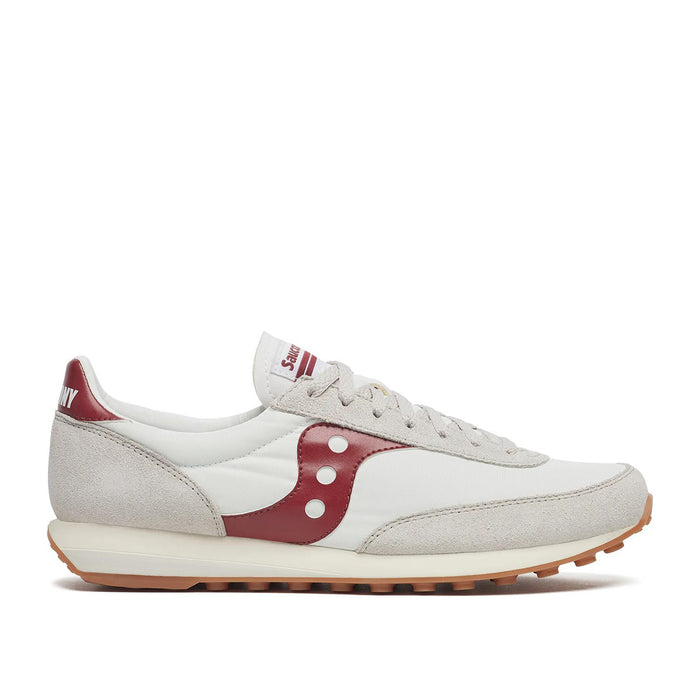 Saucony - Trainer 80 in White/Maroon - Nigel Clare