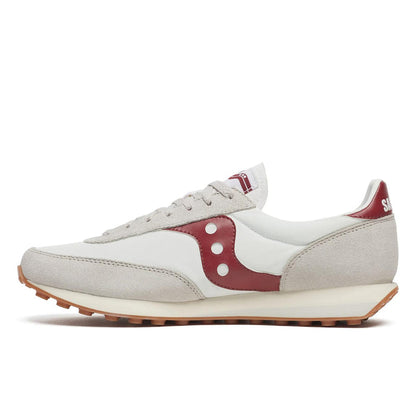 Saucony - Trainer 80 in White/Maroon - Nigel Clare