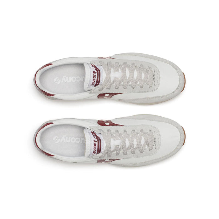 Saucony - Trainer 80 in White/Maroon - Nigel Clare