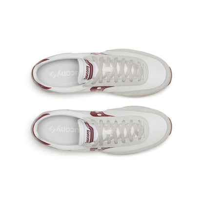 Saucony - Trainer 80 in White/Maroon - Nigel Clare