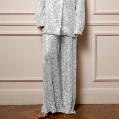 silver-white pants / S