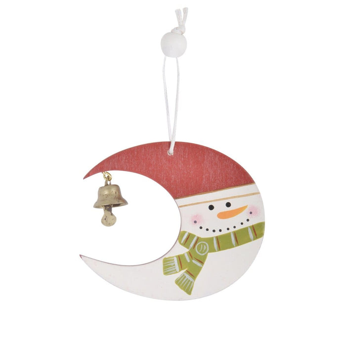 Set Of 6 Novelty Snowman Christmas Tree Decorations Boxed