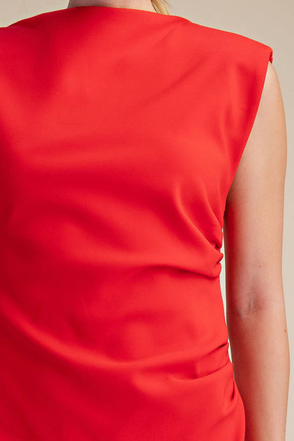 Shoulder Pads Mini Dress