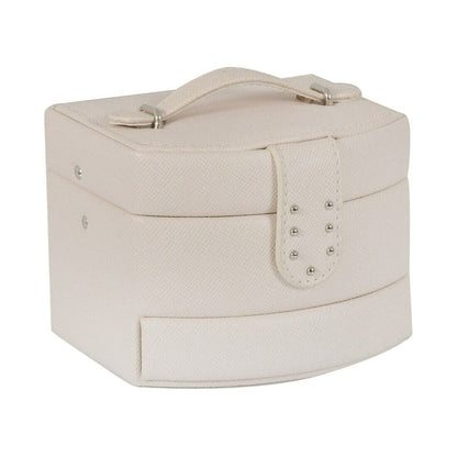 Small Faux Leather Jewellery Box With Three Drawers