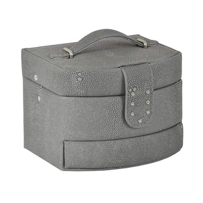 Small Faux Leather Jewellery Box With Three Drawers