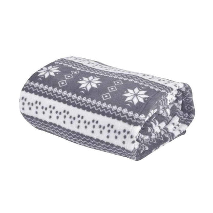 Snowflake Wrap Around Snuggle Blanket With Sleeves 137x180cm Grey
